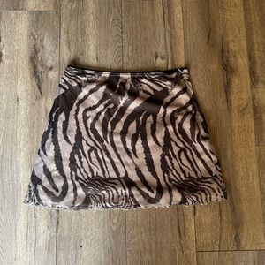 Princess Polly VINCENT MINI SKIRT BEIGE PRINT